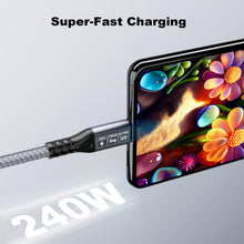 Carica l'immagine nel visualizzatore di Gallery, YIWENTEC Cavo USB C 3.2 maschio maschio Gen2 X 2 Type C Charging Cable, 20 Gbps Data Transfer, 240 W 48 V/5 A Fast Charg