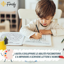 Carica l&#39;immagine nel visualizzatore di Gallery, Finoly Libri Pregrafismo per Bambini | Libri Pregrafismo 3-6 Anni | Libro per Imparare a Scrivere A4 | Impariamo a Tracciare | Libro Ricalcare Lettere e Numeri | Quaderni Pregrafismo Attività Bambini
