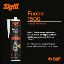 Carica l'immagine nel visualizzatore di Gallery, SIGILL, Fuoco 1500, Stucco Refattario, Composto di Fibre Ceramiche e Cemento Refrattario, Ideale per Applicazioni ad Alt