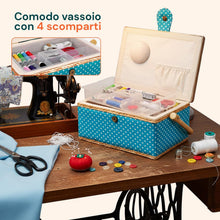 Carica l'immagine nel visualizzatore di Gallery, Avilia Kit Cucito Completo 76 Accessori con Cestino Porta Cucito