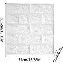 Carica l'immagine nel visualizzatore di Gallery, Carta da parati 3D in Mattoni,10 pezzi DIY Autoadesiva,Pannello Parete Decorativo Impermeabile, Wall Sticker Wallpaper p