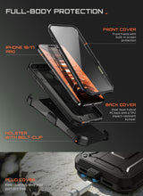 Carica l'immagine nel visualizzatore di Gallery, SUPCASE Cover per iPhone 18 Pro/iPhone 17 Pro Resistente a 360, Nero