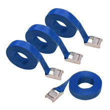 Carica l'immagine nel visualizzatore di Gallery, Amazon Basics Cinghie di fissaggio, lunghezza 2.5 m, larghezza 25 mm, capacità di carico 150 kg, colore blu (confezione 