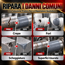 Carica l'immagine nel visualizzatore di Gallery, Stucco per Metallo, Metallo Liquido Industriale, Bicomponente per Metalli per Riparare Crepe e Fessure, Acciaio Liquido 