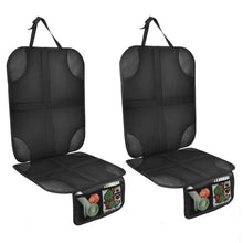 Carica l'immagine nel visualizzatore di Gallery, AiQInu Protezione Sedile Auto, 2Pcs Protezioni Per Seggiolino Auto Impermeabile Antiscivolo per Bambini Compatibile Isofix con 2 Tasche Portaoggetti per Suv,Berlina,Seggiolino Auto in Pelle E Tessuto