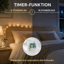 Carica l'immagine nel visualizzatore di Gallery, Liyade Catena Luminosa Stelle 1 m 20 LED, Timer 6H/18H, Batterie