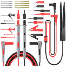 Carica l'immagine nel visualizzatore di Gallery, Proster Kit 23 in 1 Puntali per Multimetro Test Lead Circuito Tensione con Clip Alligatore Sonda Tester Grabber a Molla,