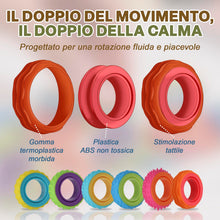 Carica l'immagine nel visualizzatore di Gallery, Dual Fidget Ring Rings, Set da 12 Anelli Antistress per Adulti e Ragazzi