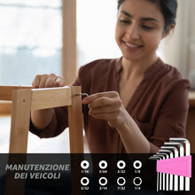 Carica l'immagine nel visualizzatore di Gallery, URASISTO Kit completo di attrezzi per la casa, 40 pezzi, con scatola per il trasporto facile - ROSA