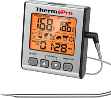 Carica l'immagine nel visualizzatore di Gallery, ThermoPro TP16S Termometro digitale per carne, ottimo per grigliare e barbecue, con modalità timer intelligente e retroilluminazione