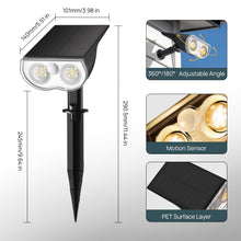 Carica l'immagine nel visualizzatore di Gallery, Linkind StarRay Luci Solari Esterno Giardino con Sensore di Movimento Bianca Fredda, 16 LED Faretti Solari Decorative, 6