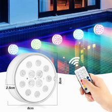 Carica l'immagine nel visualizzatore di Gallery, Czemo Ricaricabile Luci LED per Piscina Subacquea con Telecomando, Luce Sommergibili Piscina Luci per Laghetto, LED Impe