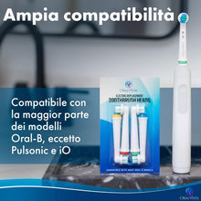 Carica l'immagine nel visualizzatore di Gallery, Compatibili con Testine Oral B, 4-Pack Compatibili con Testine Spazzolino Elettrico Oral-B - Alta Qualità, Pulizia Profonda
