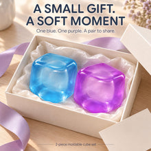 Carica l'immagine nel visualizzatore di Gallery, Set 2 Squishy Ghiaccio Viola e Blu con Fiocco di Neve