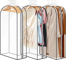 Carica l'immagine nel visualizzatore di Gallery, Alyvisun 3PCS Custodie per Abiti Trasparenti, Porta Vestiti Cerniere Laterali, Borsa Porta Abiti Lungo110cm Grande Capacità per Armadio, Abito