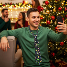 Carica l'immagine nel visualizzatore di Gallery, NEONSKY Cravatta di Natale Uomo Design Originale da Annodare, Motivi Natalizi Babbo Natale Albero Regali, Cravatta Classica Elegante per Festa Natale, Regalo Uomo Donna Accessorio Natalizio
