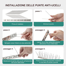 Carica l'immagine nel visualizzatore di Gallery, OFFO Dissuasori per Piccioni,Spuntoni per Piccioni 1,3m in Acciaio Inox,Dissuasori per Uccelli balcone,Dissuasore per Le