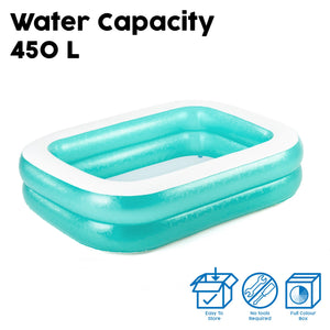 Bestway 54005 Piscina per famiglie gonfiabile trasparente, 200 x 146 x 48 cm - verde