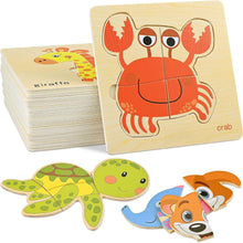 Carica l'immagine nel visualizzatore di Gallery, GOLDGE 16 Pezzi Puzzle Legno Bambini, Giochi Bambini 1 2 3 4 Anni