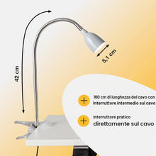 Carica l'immagine nel visualizzatore di Gallery, Brilliant, Lampada a LED con Morsetto da scrivania