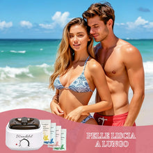 Carica l'immagine nel visualizzatore di Gallery, Kit Cera Brasiliana Ceretta Brasiliana - Scaldacera con 4x100g Perle di Cera Brasiliana, Ciotola in Silicone, Spatole - 