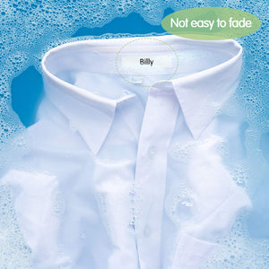 LEMESO Etichette Adesive Personalizzate Termoadesive per Asilo con Penna 7 m x 1,6 cm Scuola per Vestiti Tessuto Ferro da Stirare