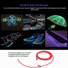 Carica l'immagine nel visualizzatore di Gallery, EL Wire LED Neon Flessibile Elettroluminescente Filo EL Fili Super Luminoso Stroboscopico Controllo di o Abito Cosplay F