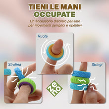 Carica l'immagine nel visualizzatore di Gallery, Dual Fidget Ring Rings, Set da 12 Anelli Antistress per Adulti e Ragazzi
