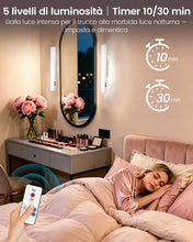 Carica l'immagine nel visualizzatore di Gallery, Luci da specchio ricaricabili con indicatore batteria, telecomando