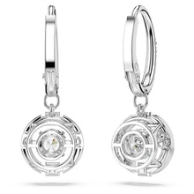 Carica l'immagine nel visualizzatore di Gallery, Swarovski Orecchini pendenti Swarovski Sparkling Dance, Taglio Round, Bianchi, Placcato rodio