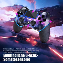 Carica l'immagine nel visualizzatore di Gallery, AceGamer Controller wireless per PS4, controller di gioco compatibile con PS4/Pro/Slim/PC Gamepad con pulsante turbo/posteriore/doppia vibrazione/sensore giroscopio a 6 assi/touch panel