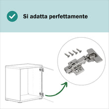 Carica l'immagine nel visualizzatore di Gallery, Cerniera 3D Softclose compatibile con IKEA BESTA