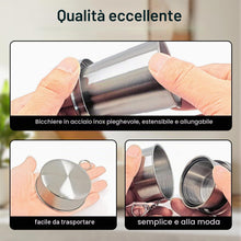 Carica l'immagine nel visualizzatore di Gallery, 2 Pezzi Bicchiere da Viaggio 150ml, Acciaio Inox Tazze da Campeggio