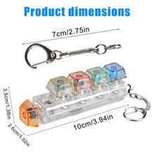 Carica l'immagine nel visualizzatore di Gallery, Joycabin Giocattoli Fidget da Tastiera con Luce LED, Portachiavi per Tastiera, Tastiera a 4 Tasti, Fidget, Clicker per T