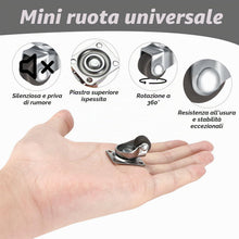 Carica l'immagine nel visualizzatore di Gallery, 12 Pezzi Rotelle per Mobili 12 mm,otelle pivotanti per mobile con Viti