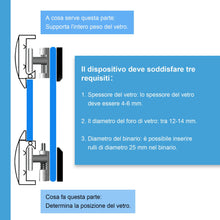 Carica l'immagine nel visualizzatore di Gallery, 4 Set Rulli per Porta Doccia Ø25 mm, Rotelle per Box Doccia in Vetro 4–6 mm, Cuscinetti Silenziosi e Resistenti, Kit per