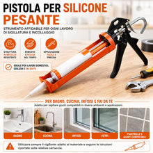 Carica l'immagine nel visualizzatore di Gallery, Topolenashop Pistola Manuale per Silicone e Sigillanti – Applicatore Professionale per Cartucce fino a 310 mm, Struttura