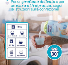 Carica l'immagine nel visualizzatore di Gallery, Chicco Sensitive Ammorbidente Concentrato 750ml, Ipoallergenico Cuore di Talco 0+ Mesi, Freschezza Intensa e Morbidezza Duratura, Senza Coloranti