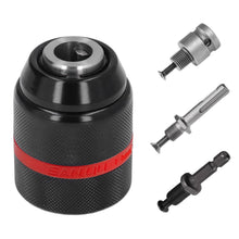 Carica l'immagine nel visualizzatore di Gallery, Set Mandrino Trapano 1.5-13 mm, Filettatura 1/2" 20UNF, Mandrino per Avvitatore, Mandrino Autoserrante, con 1/2'' Base D