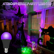 Carica l'immagine nel visualizzatore di Gallery, Lampadina nera UV da 9 W, luce viola, E27 Black Night Light Bulb 395 nm Black Light Light for Body Paint, Children's Bir