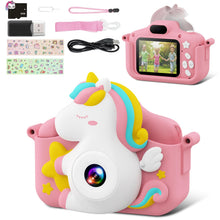 Carica l'immagine nel visualizzatore di Gallery, CAMCLID Macchina Fotografica Bambini, 2.0 Pollici Fotocamera Digitale Bambini 1080P HD Videocamera con Scheda 32 GB, Regalo Giocattolo di Natale &amp; Compleanno per Ragazze Ragazzi da 3-12 Anni (Rosa)