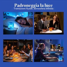 Carica l'immagine nel visualizzatore di Gallery, Lampada Aurora Boreale Cubo con Telecomando, Proiettore Stelle a 16 Colori Rotante, Luce Notturna LED Soffitto per Bambi