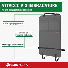 Carica l'immagine nel visualizzatore di Gallery, ATHLON TOOLS Protezione per lo schienale del sedile auto con rivestimento, protezione per lo schienale auto con tappetin