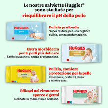 Carica l'immagine nel visualizzatore di Gallery, Huggies Everyday, Salviette neonato, 560 Salviette umidificate, 99% acqua pura, Salviettine con 65% fibre assorbenti nat