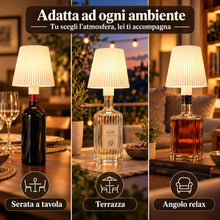 Carica l'immagine nel visualizzatore di Gallery, Lampada per Bottiglia LED Senza Fili Ricaricabile, Paralume per Bottiglia con 2 Adattatori Universali, Lampada Tappo Bot