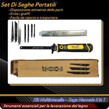 Carica l'immagine nel visualizzatore di Gallery, Magicbox Sega a Mano 8 in 1 per Metallo e Legno, 8 Lame Intercambiabili