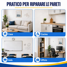 Carica l'immagine nel visualizzatore di Gallery, Kit Stucco Per Muro Bianco Pronto, Stucco Veloce In Tubetto Impermeabile con Raschietto, Riparatore Muro Ad Asciugatura 