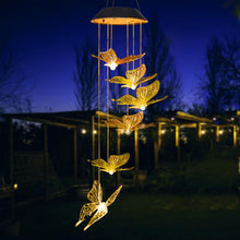 Carica l'immagine nel visualizzatore di Gallery, ZVO Campanello solare a forma di farfalla per giardino, da appendere all'esterno, decorazione da balcone, per mamma, non