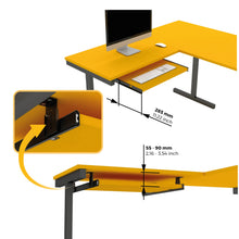 Carica l'immagine nel visualizzatore di Gallery, Emuca - Set di Guide con Cuscinetti a Sfere e Regolazione in Altezza per Cassetto/Ripiano Porta-Tastiera, Nero