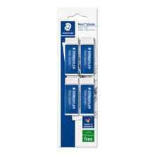Carica l'immagine nel visualizzatore di Gallery, Staedtler Mars Plastic - Gomme da Cancellare, Set Cancelleria Scuola Università Ufficio e Cartoleria, Gomma da Cancellare Ideale per Materiale Scolastico e Cose per la Scuola, Cancella Facilmente 4 Pz